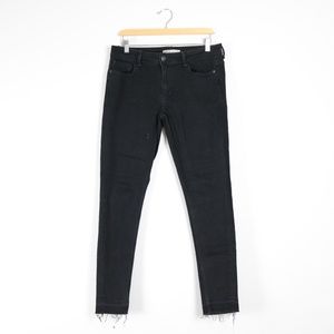 ZARA Basic Denim Black Women Stretch Skinny Jeans Pants Size 10